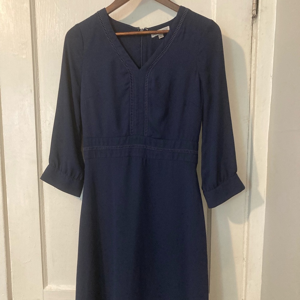 Elegant Navy Blue Women's Dress - Size S